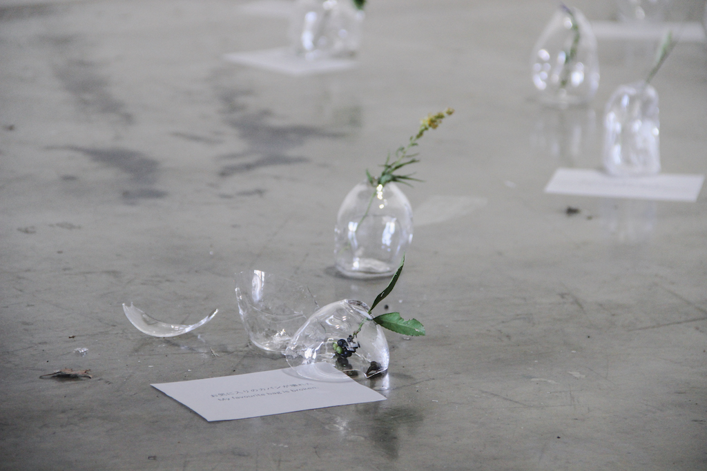 blown glass art installation